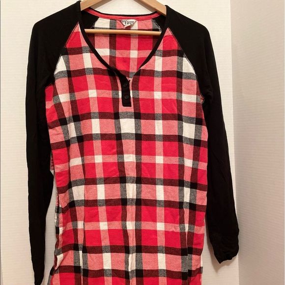 Original Yawn Nightwear Plaid Short Nightgown - Picture 5 of 11